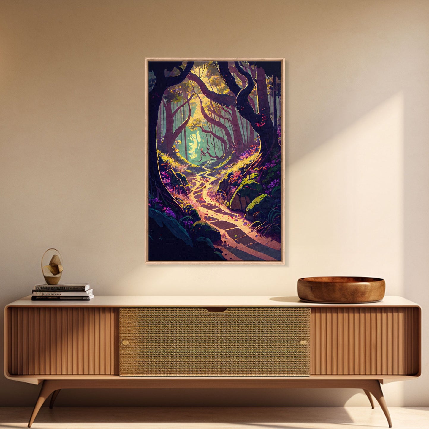 Path Into The Wood Forest Nature Trees Fine Art Print, Wall Decor, Wall Poster, Wall Art Print
