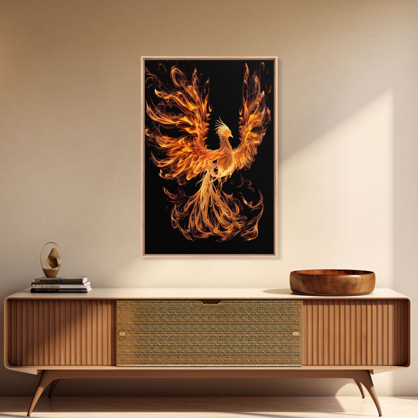 Canvas Print Of "The Phoenix" - Rebirth Art - Framed Canvas Art - Framed Wall Art - Incredibly Beautiful Phoenix Decor