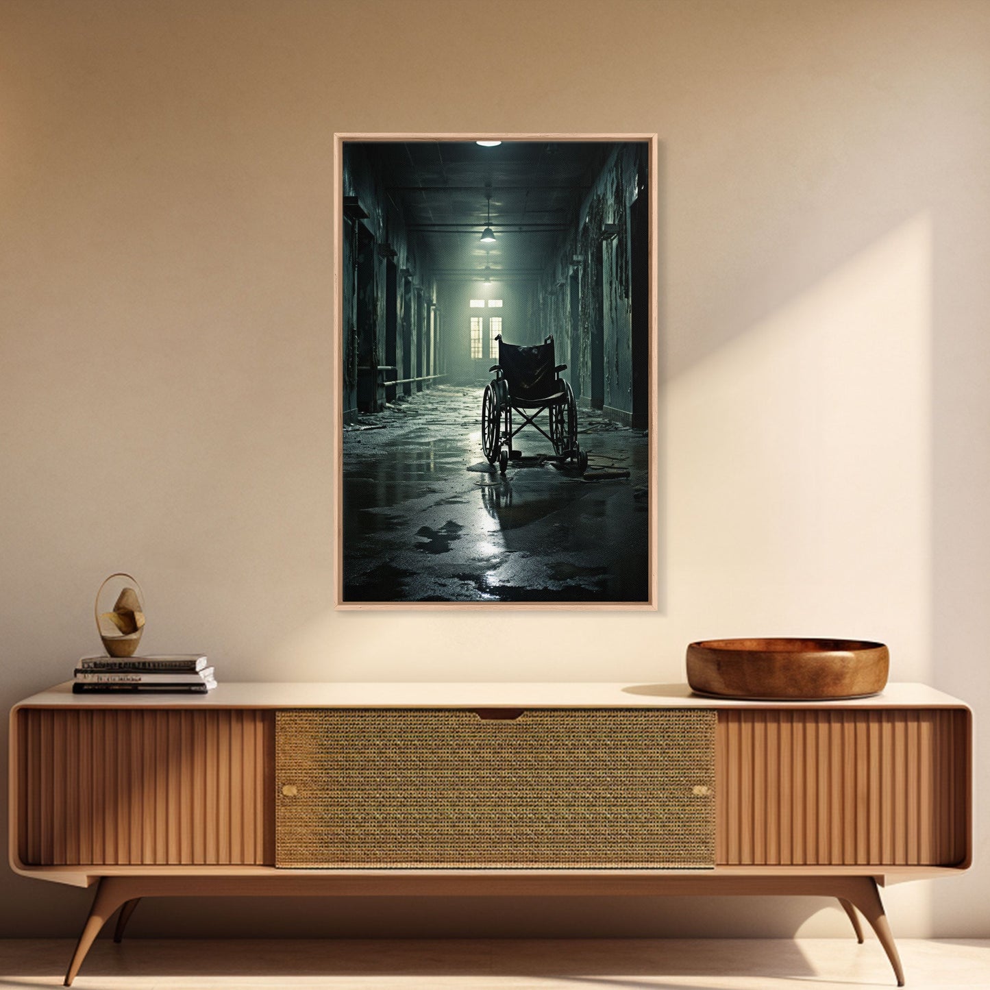 The Abandoned Asylum, Halloween Wall Art, Scary Wall Art, Canvas Print, Wall Hanging, Portrait Art, Horror Home Decor, Dorm Room Art