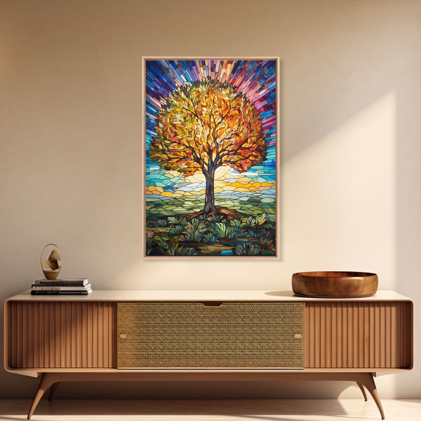 Fall Wall Art, Abstract Art, Tree Wall Art, Canvas Print, Wall Hanging, Portrait Art, Nature Print, Realtor Thank You, Living Room Wall Art