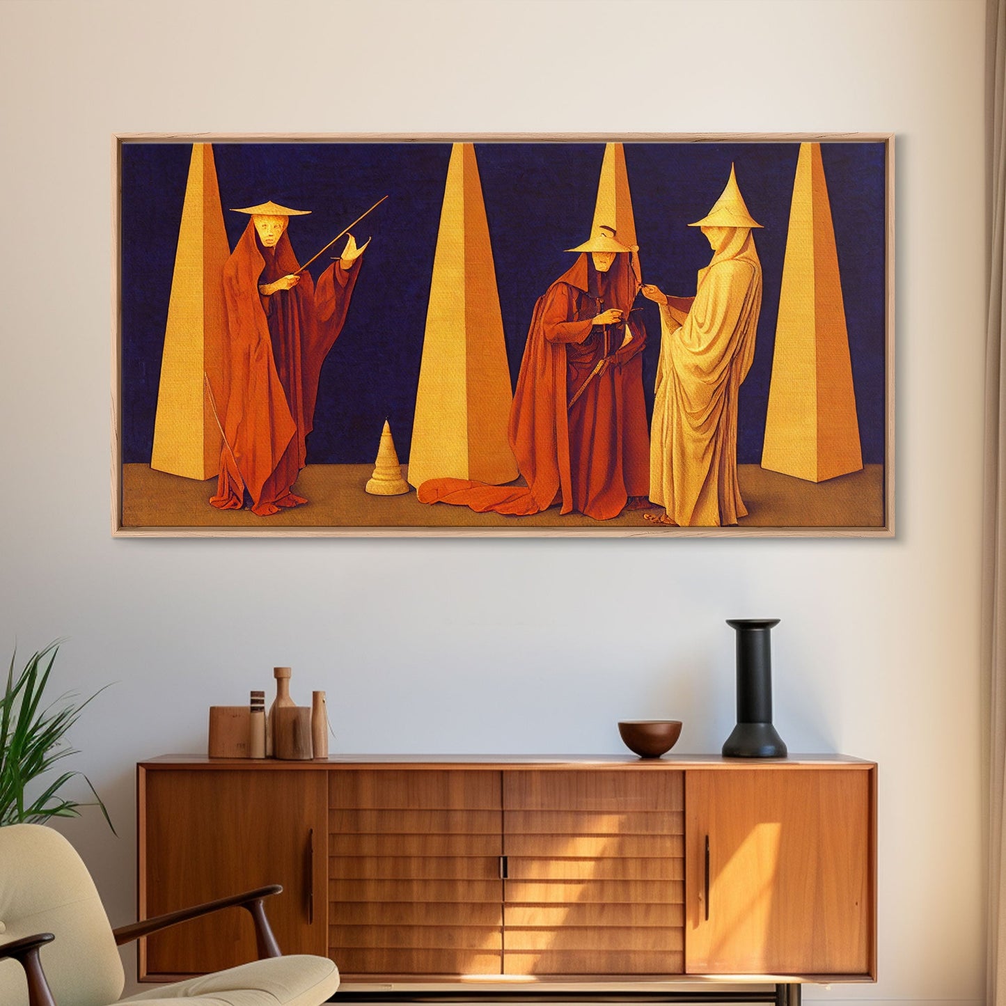 Spooky Victorian Occult Art, ready to hang canvas print, framed art, cool unique wall decor