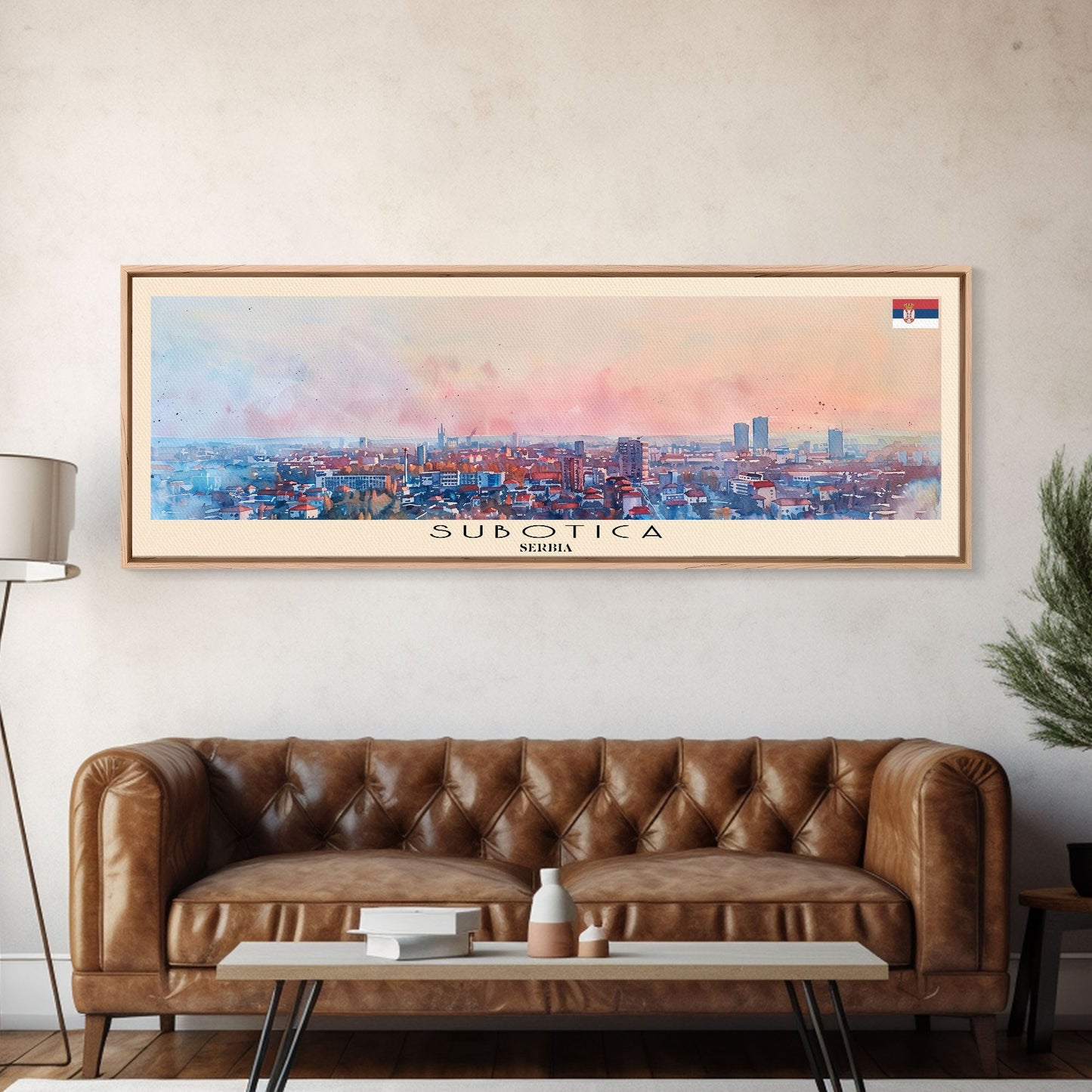 Subotica Serbia Travel Print Wall Art, Panoramic City Art, Travel Art, Wall Decor, Vacation Gift, Framed Canvas Print Or Metal Art