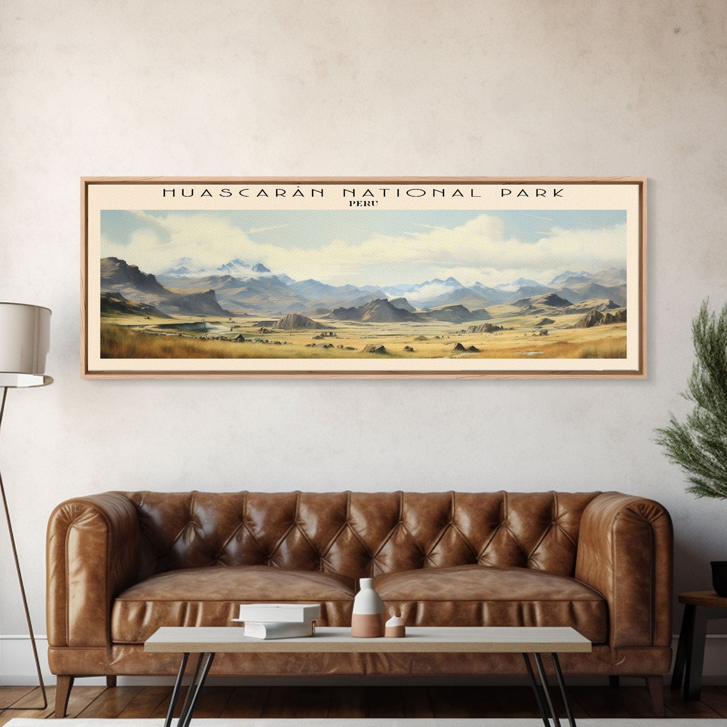 Huascarán National Park COUNTRY Travel Poster Print, Framed Canvas Print, COUNTRY Travel Art, Wood Framed Art, Wall Hanging, Home Decor