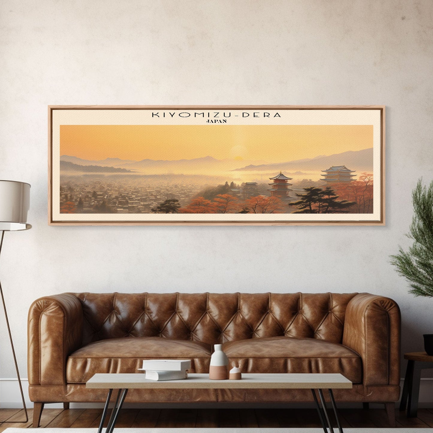 Kiyomizu dera Travel Poster Print, Framed Canvas Print, COUNTRY Travel Art, Wood Framed Art, Wall Hanging, Home Decor