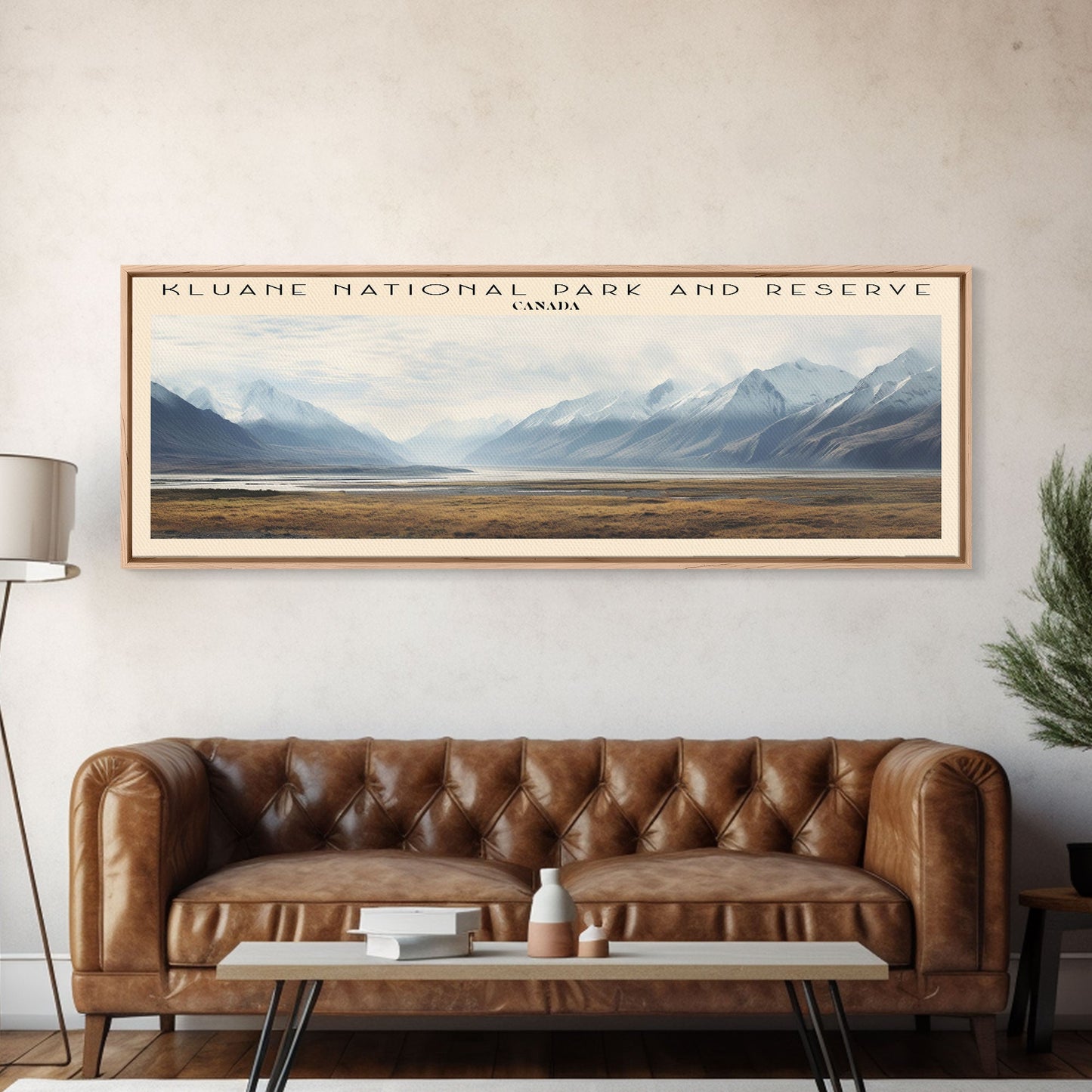 Kluane National Park and Reserve COUNTRY Travel Poster Print, Framed Canvas Print, COUNTRY Travel Art, Wood Framed Art, Wall Hanging, Home Decor