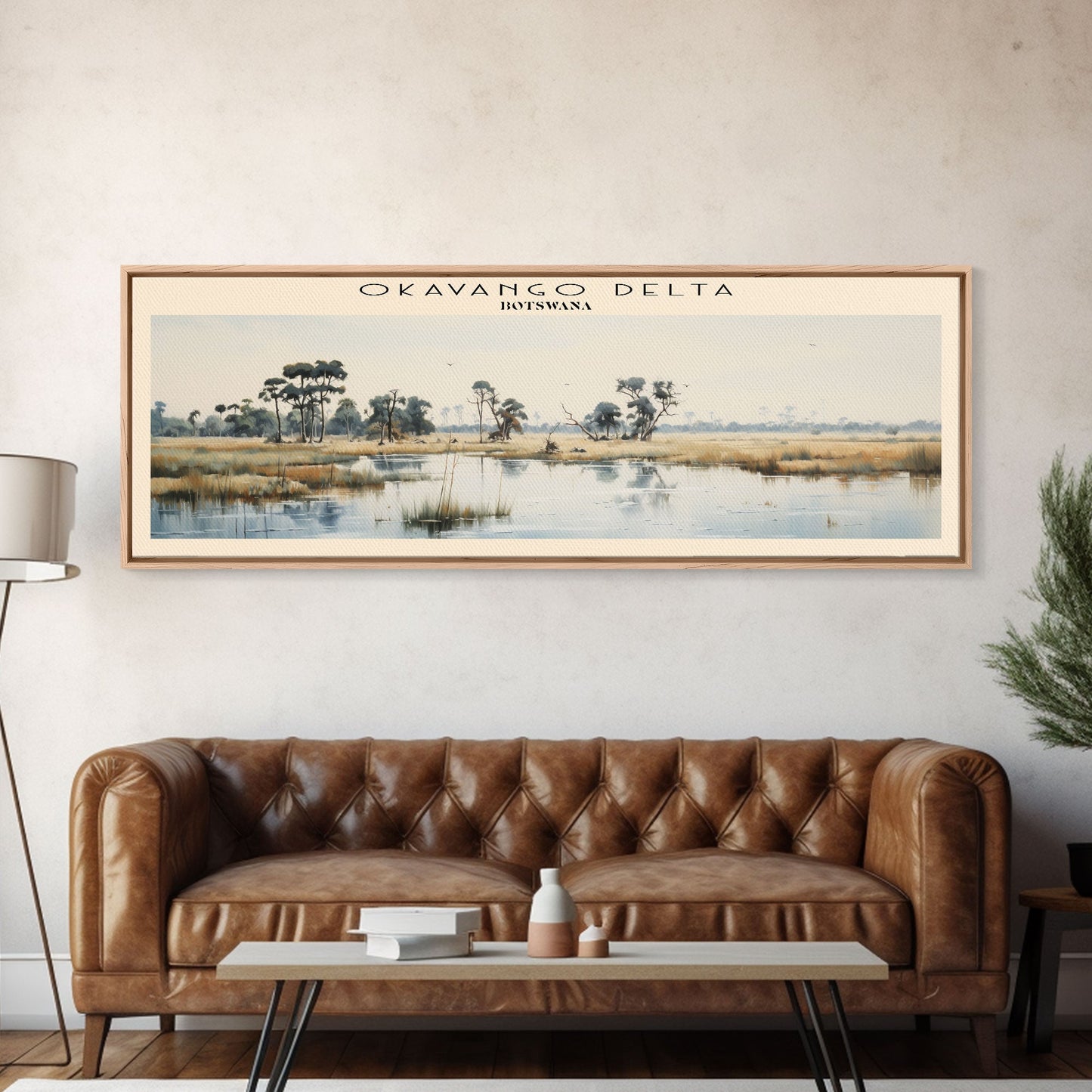 Okavango Delta Travel Poster Print, Framed Canvas Wall Art, Metal Wall Art, COUNTRY art, Gift For Him, Travel Wall Art, Travel Lover Gift