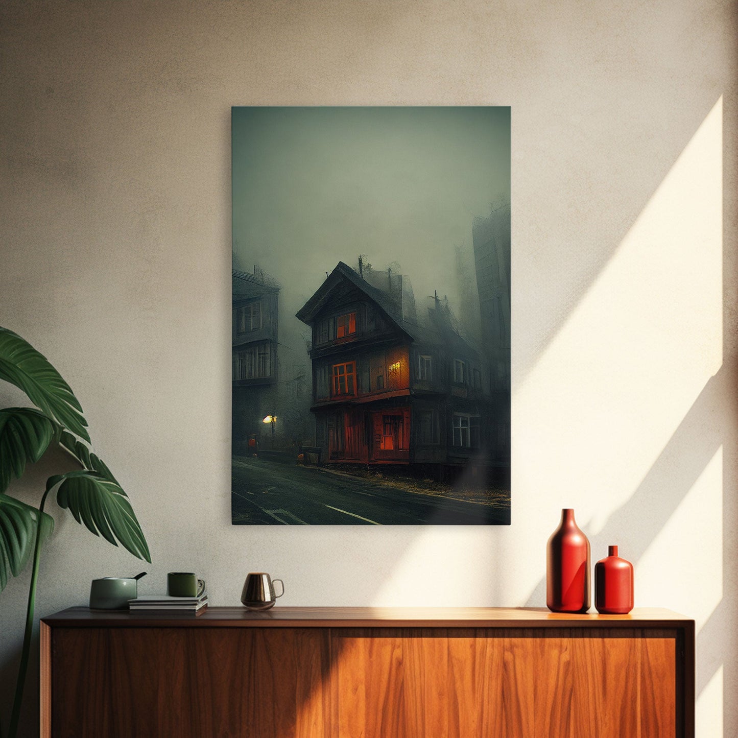 Spooky gloomy wall art, haunted house art, fine art poster print