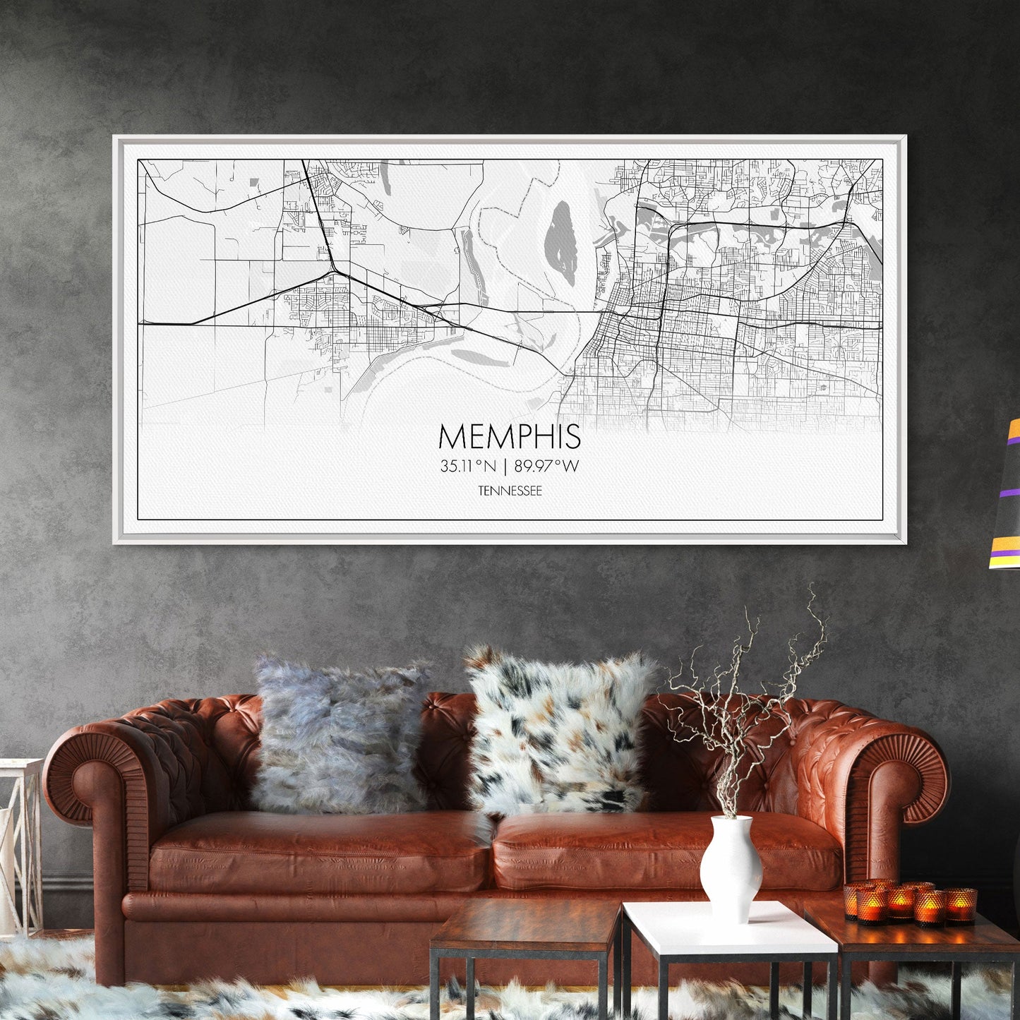 Memphis City Map, Tennessee Map, Map Art, Minimalist Wall Art, Wall Art, Canvas Art, Travel Gifts For Women, Country Home Décor, Music Room
