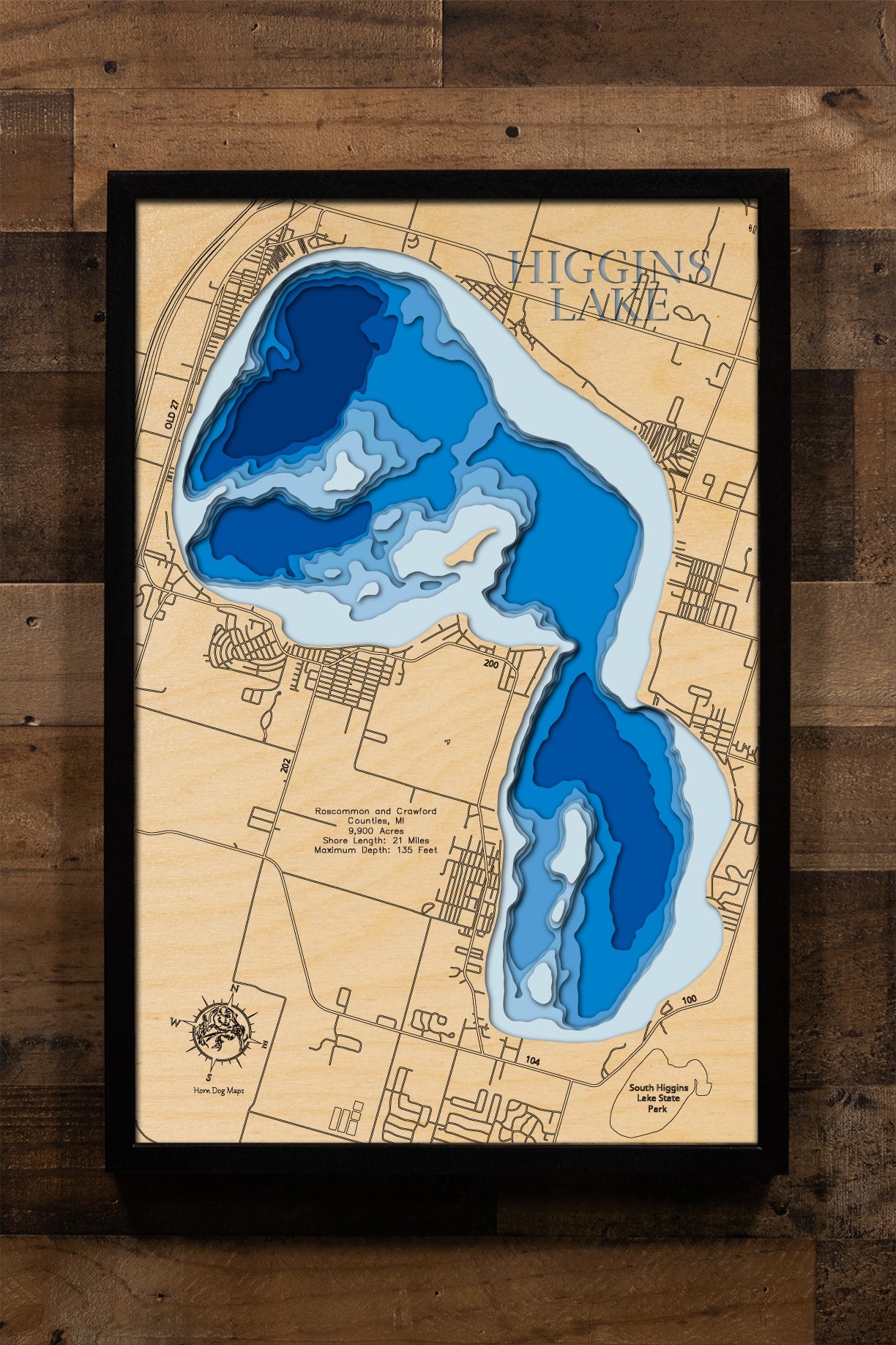 Higgins Lake in Roscommon County, Michigan