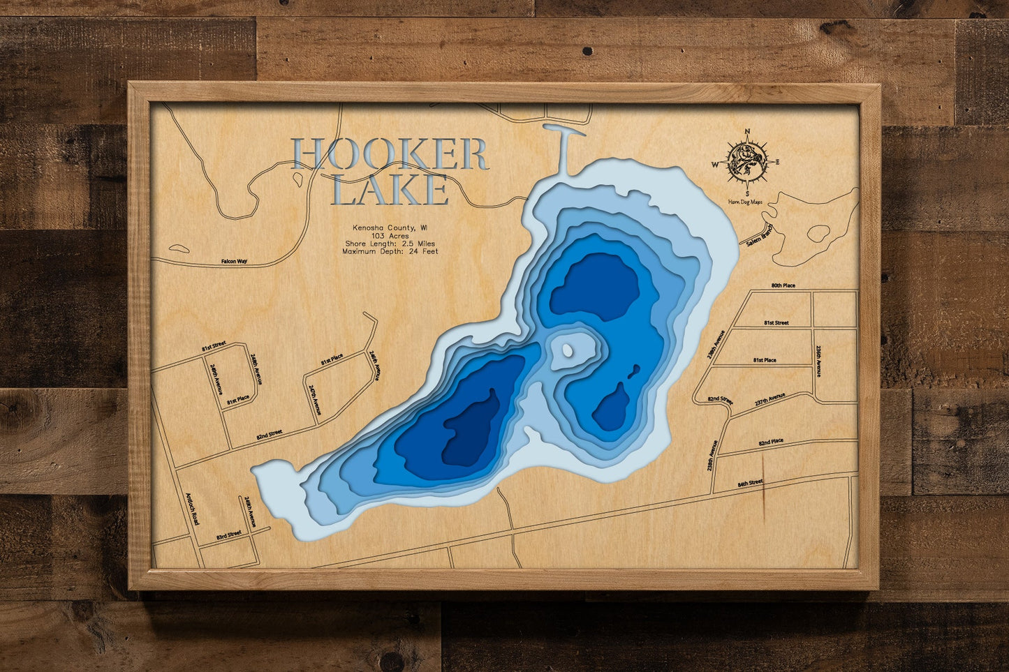 Hooker Lake in Kenosha County, Wisconsin