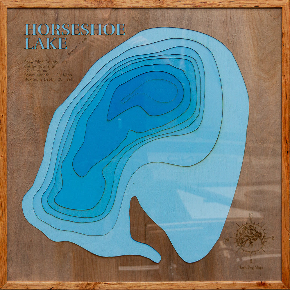 Horseshoe Lake in Center Township, Crow Wing County, Minnesota