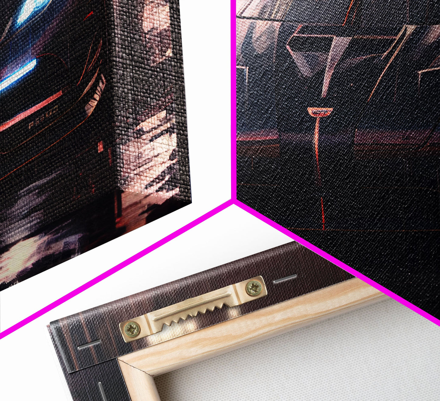 Koenigsegg Agera in the Rain, Supercar Art, Framed Canvas Print