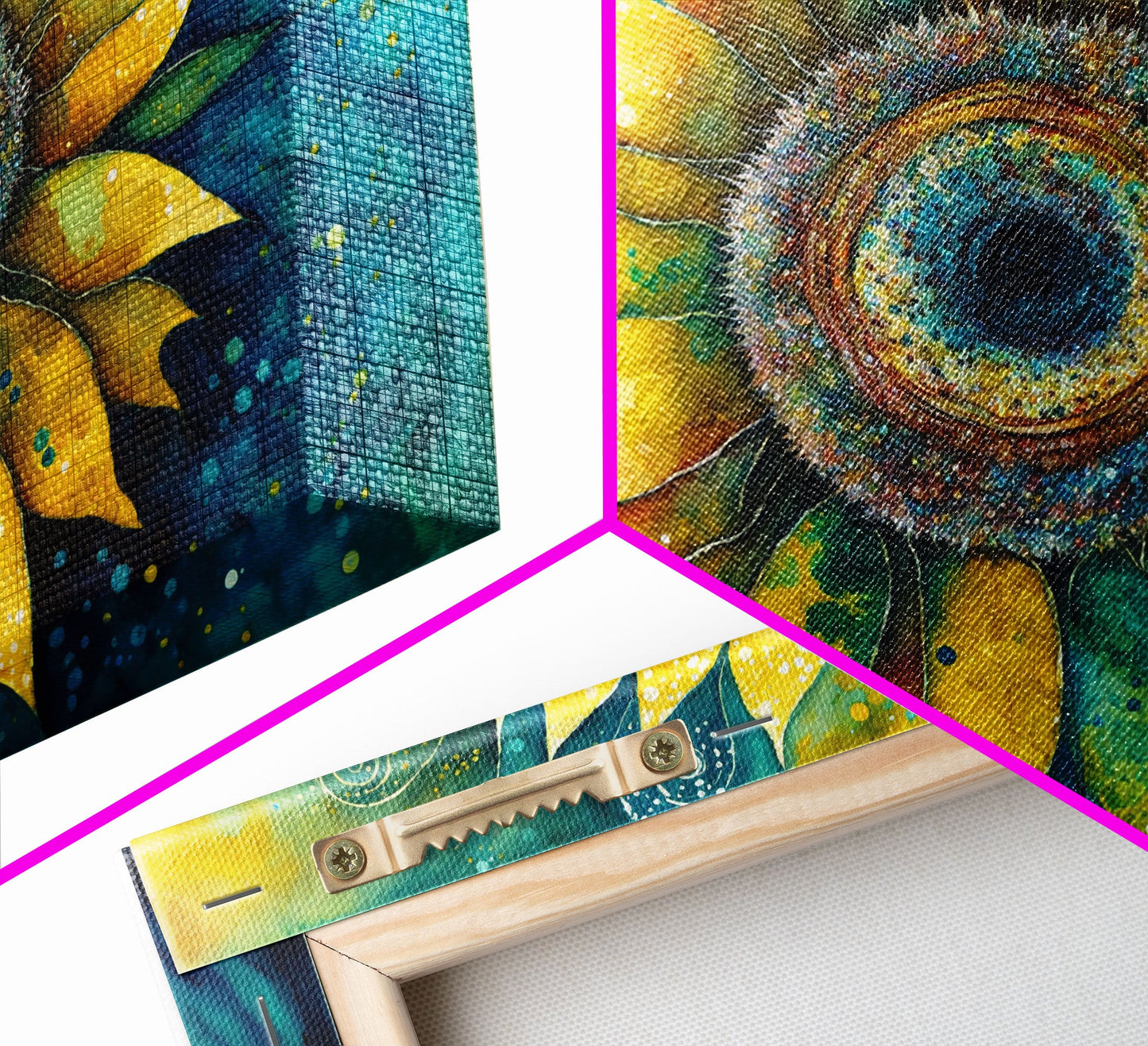 Watercolor of a Sunflower, Framed Canvas Print, Framed Art, Lowkey Farmhouse Wall Art, Living Room Decor, Living Room painting