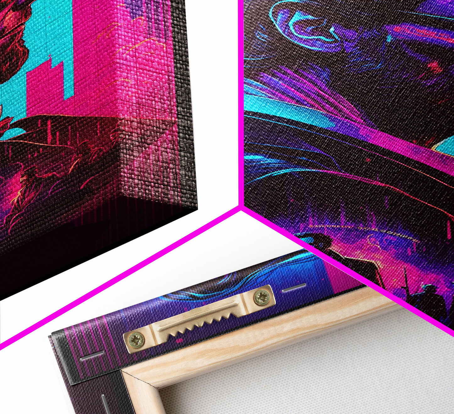 Synthwave Abraham Lincoln, Wall Art, Punk Rock Lincoln, Vampire Hunter, Goth Art, Retro Vibes Wall Art