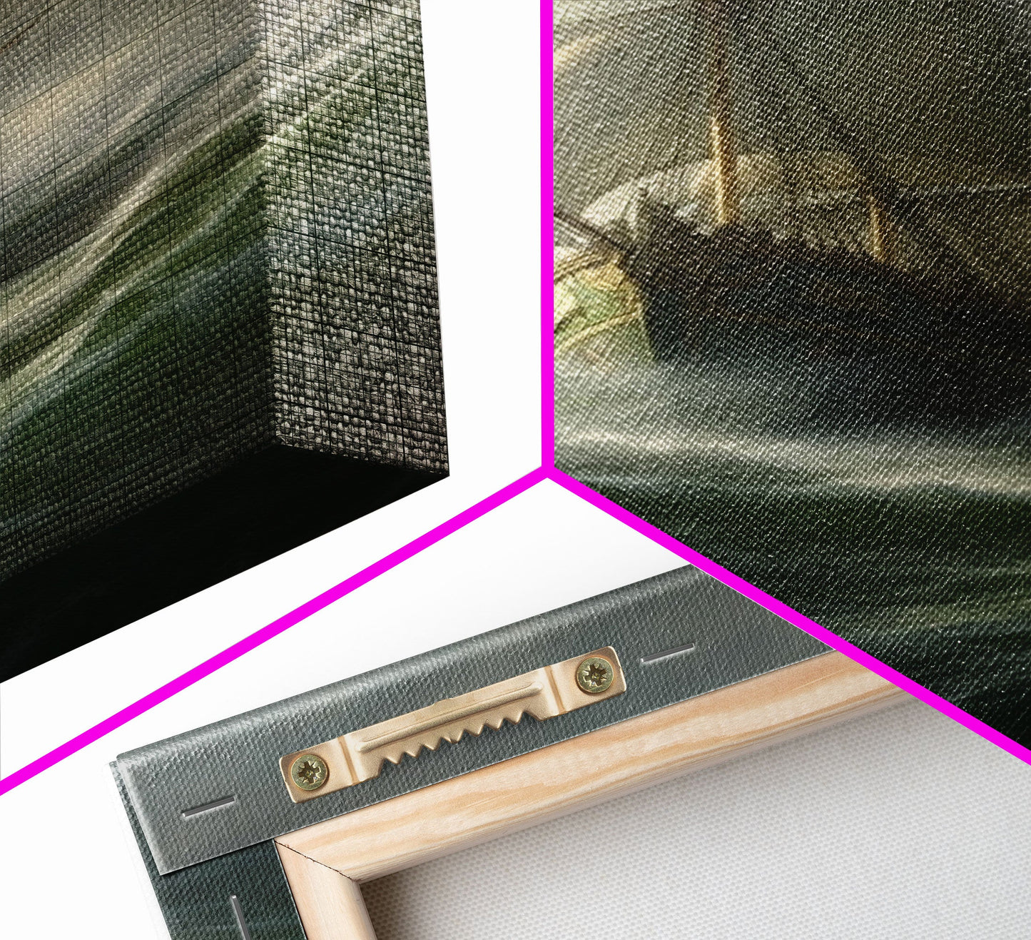 Haunted Pirate Ghost Ship On Rough Seas, Framed Canvas Print, Fantasy Wall Art, Wall Decor, Pirate Wal Art, Gift For Him, Kid's Room