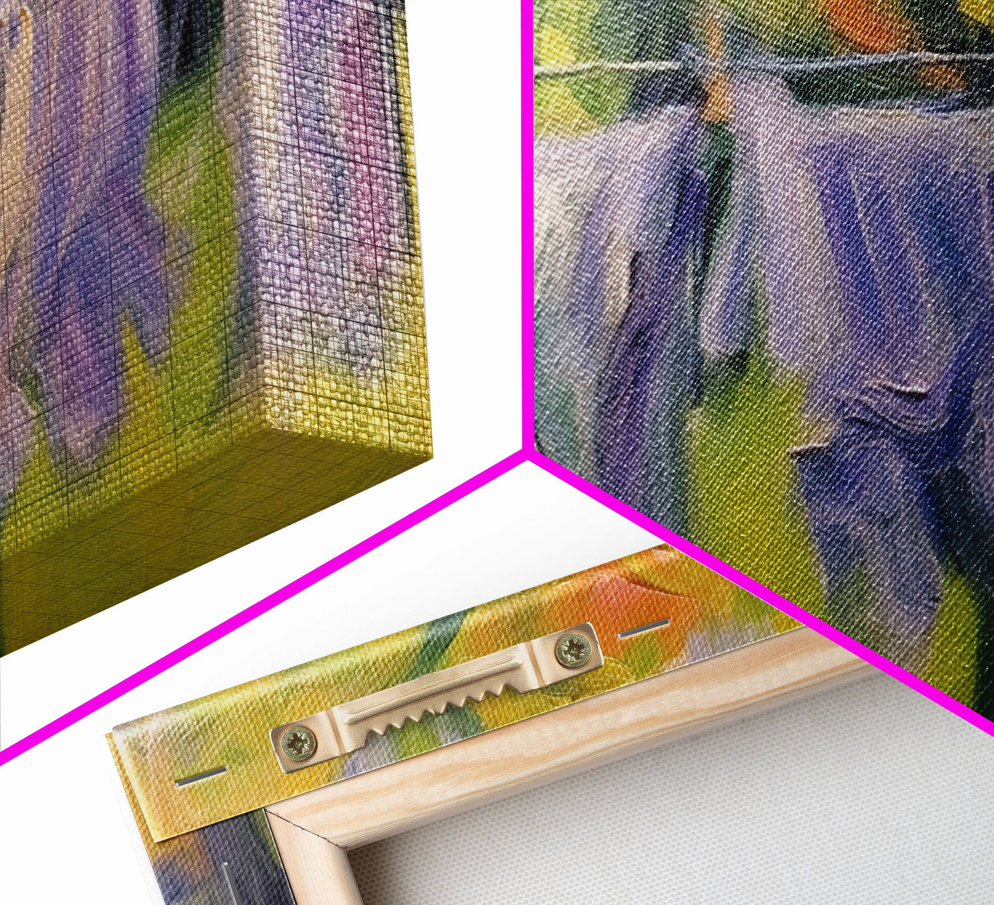 Oil Painting Laundry Wall Art, Laundry Wall Decor, Laundry Room Art, Panoramic Wall Decor, Canvas Print, Wall Art, Framed Canvas Art