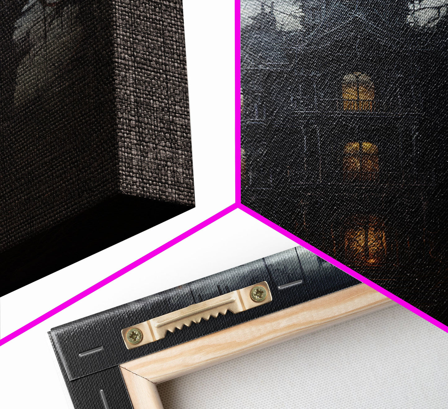 The Haunted House, Framed Canvas Art, Painting Of Haunted Victorian Mansion, Dark Academia, Halloween Decorations, Halloween Art