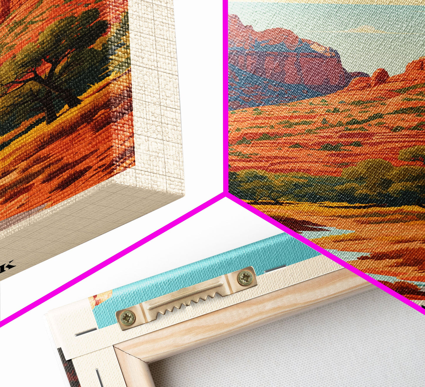 Zion National Park,  Utah Travel Art, National Park Print, Minimalist Travel Art, Midcentury Modern Retro Style Landscape