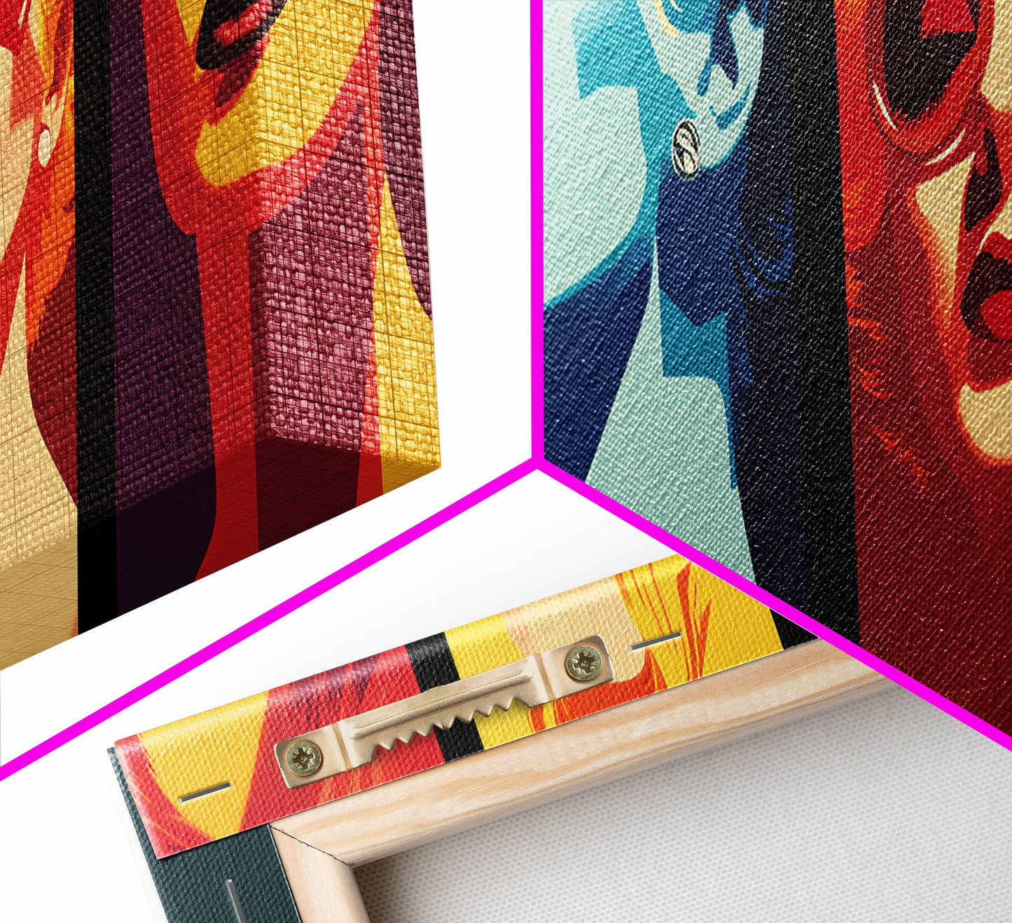 Pop Art Print, Kitchen Wall Decor, Framed Canvas Print, Warhol Inspired Colorful MCM Pop Art, Midcentury Modern