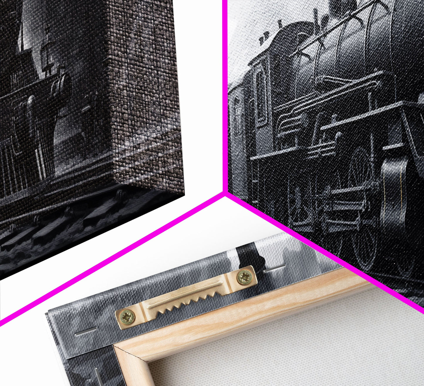 Steam Train Wall Art Framed Canvas Print, Framed Art, Train Decor, Conductor Art, Train Art, Train Gifts