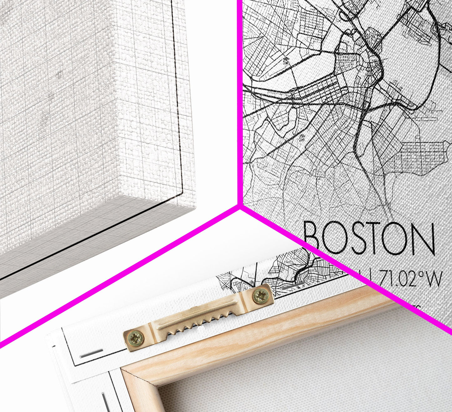 Boston Street Map, Massachusetts Map, Map Print, Modern Art, Wall Art, Canvas Art, Newlywed Gift, Gift For Parents, Farmhouse Wall Décor