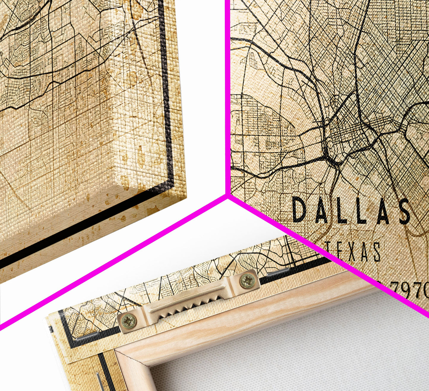Dallas Map Canvas Print, Texas Map Print, Texas Wall Art, Dallas Map Poster, US, USA Maps, Dallas Maps, Map Gifts, Large Framed Map Print