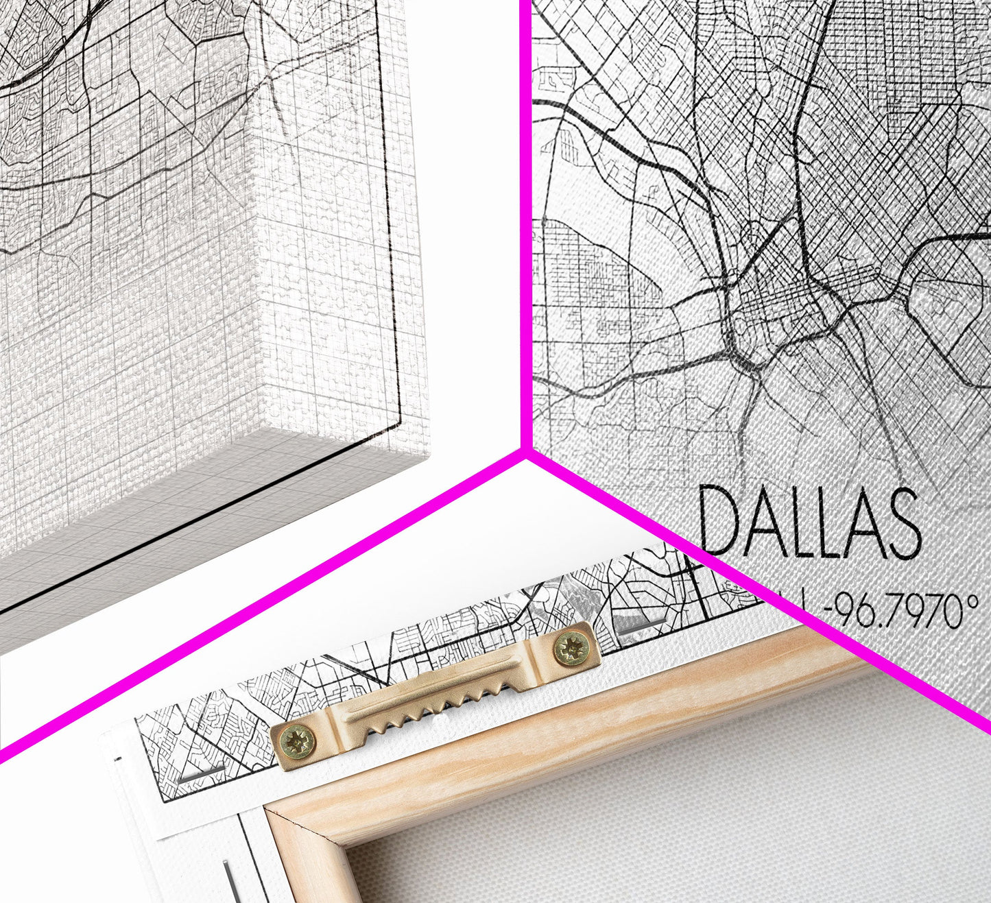 Dallas Street Map, Texas Map, Map Print, Minimalist Art, Wall Art, Canvas Art, Patriotic Décor, Boys Room Décor, Tiny House Gift, Home Décor