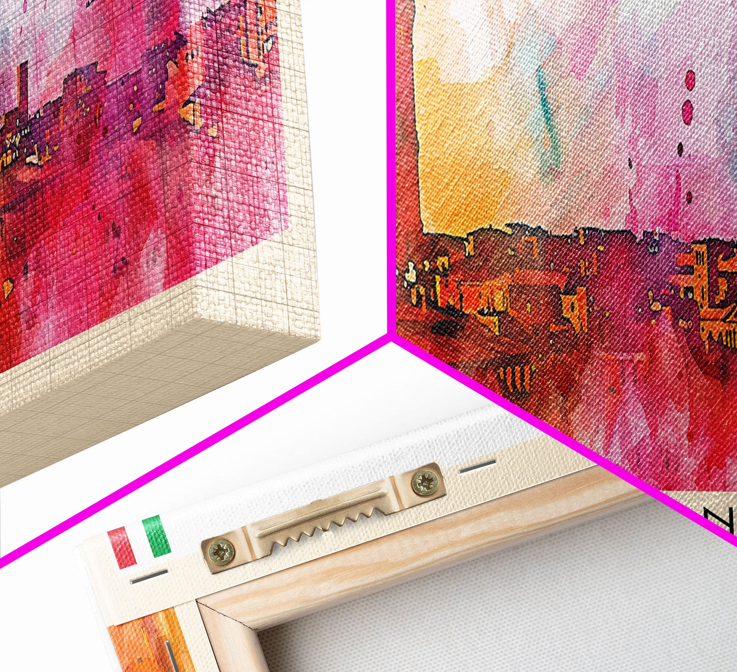 Bologna Italy Wall Art, Panoramic Travel Poster, Panoramic Framed Canvas Print, City Wall Art, Wall Hanging Home Decor, Travel Art