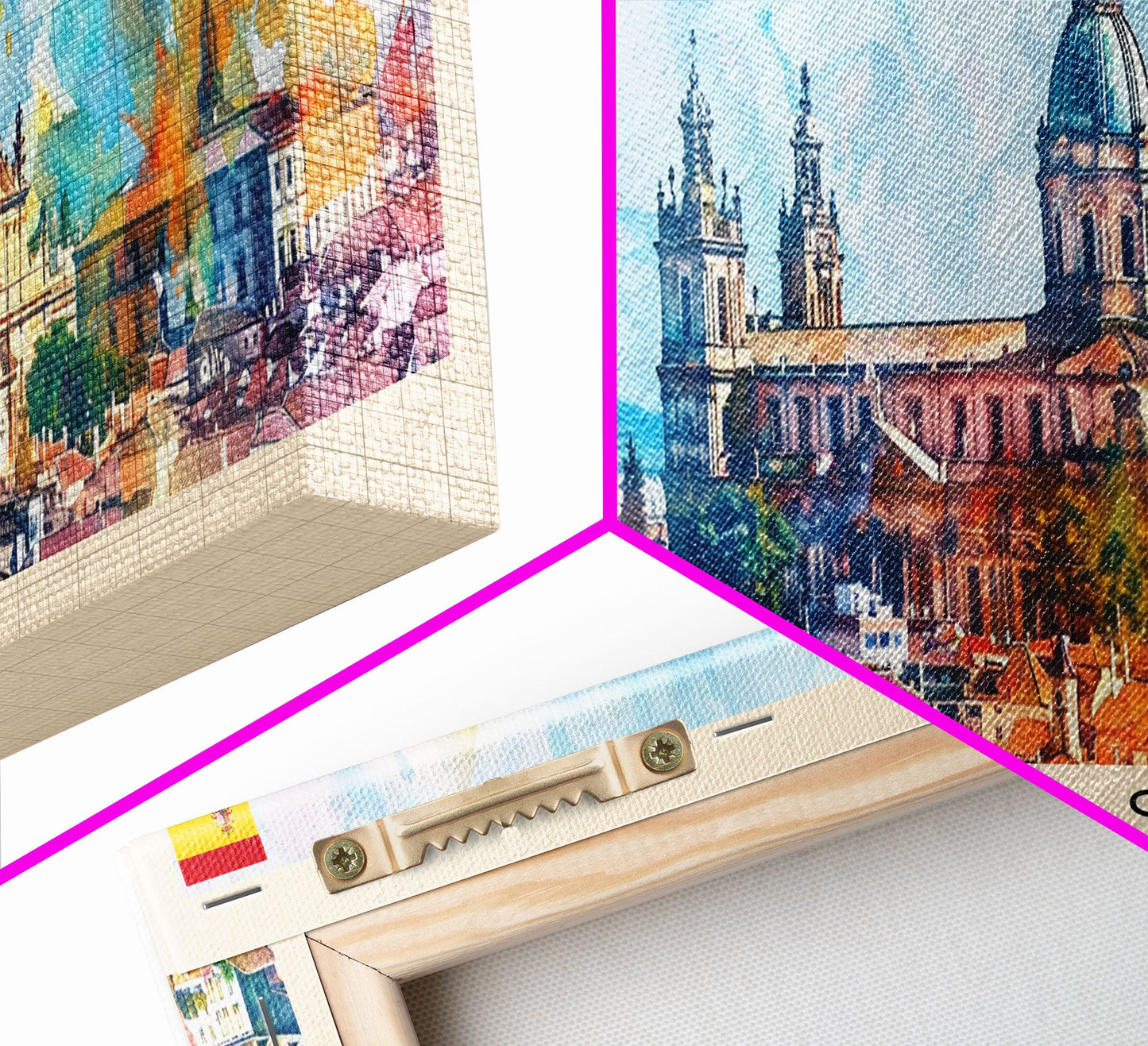 Burgos Spain Wall Art, Panoramic Travel Poster, Panoramic Framed Canvas Print, City Wall Art, Wall Hanging Home Decor, Travel Art