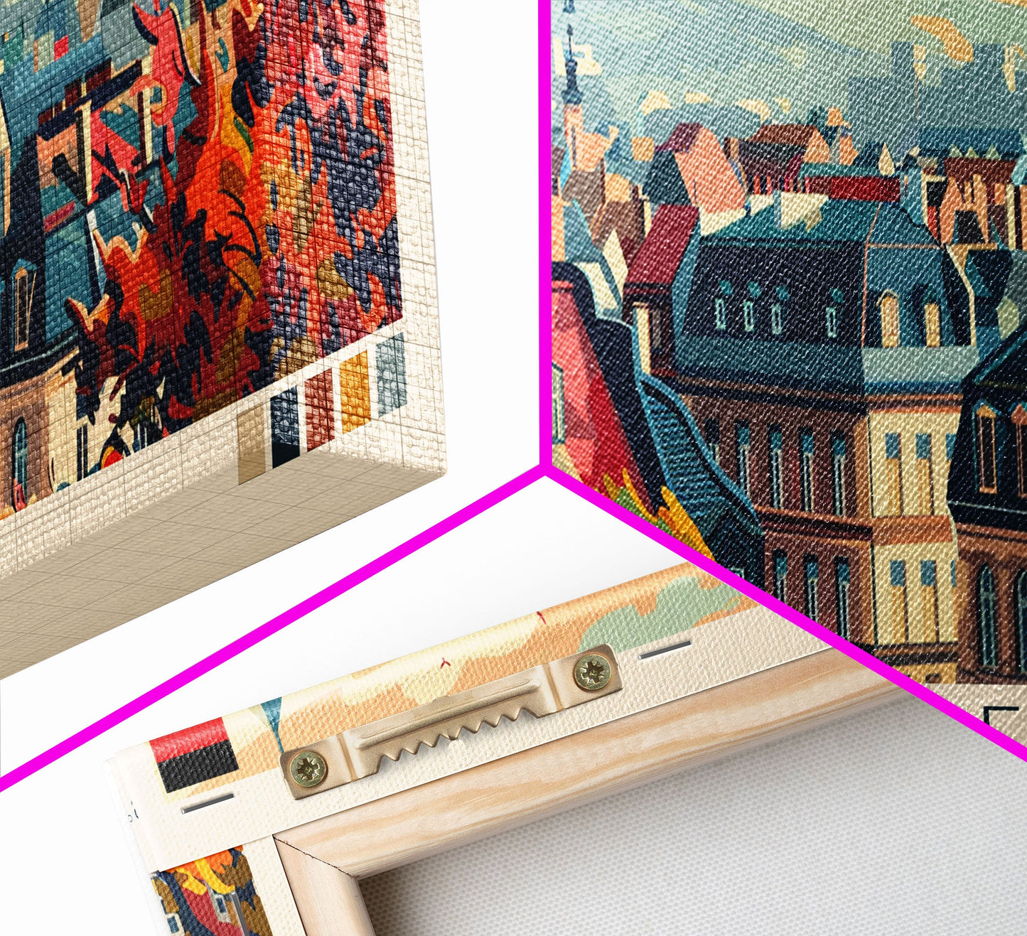 Hanover Germany Panoramic Travel Poster, Framed Canvas Print or Metal Wall Art, Travel Art, Home Decor, Panoramic Painting, Midcentury Art