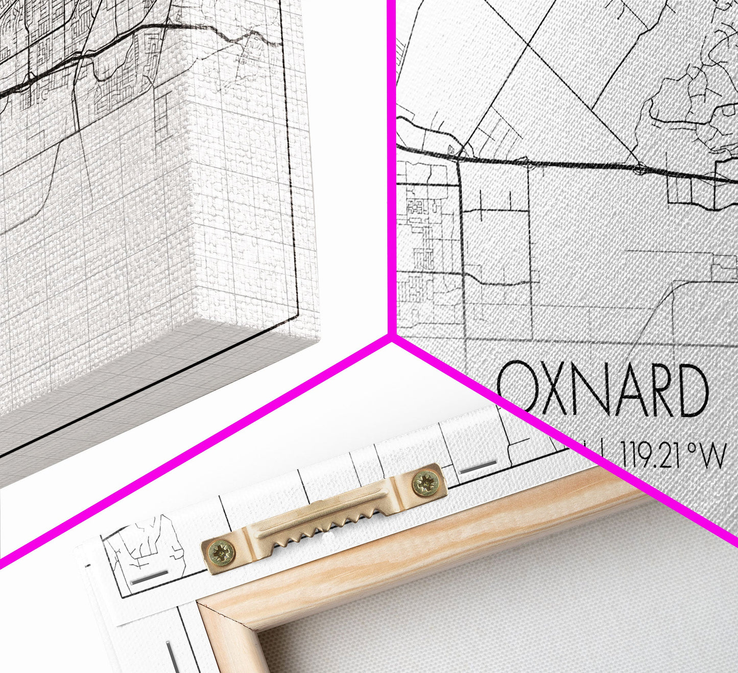 Oxnard City Map, California Art, Map Print, Minimalist Wall Art, Wall Art, Canvas Art, Long Wall Art, Teen Room Wall Art, Mom Birthday Gift