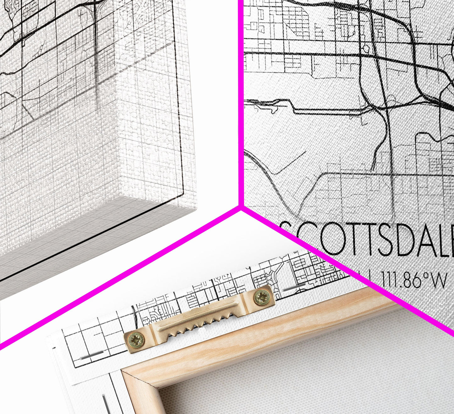 Scottsdale City Map, Arizona Art, Map Print, Modern Wall Art, Wall Art, Canvas Art, Teen Boy Wall Art, RV Décor, Realtor Thank You, Room Art