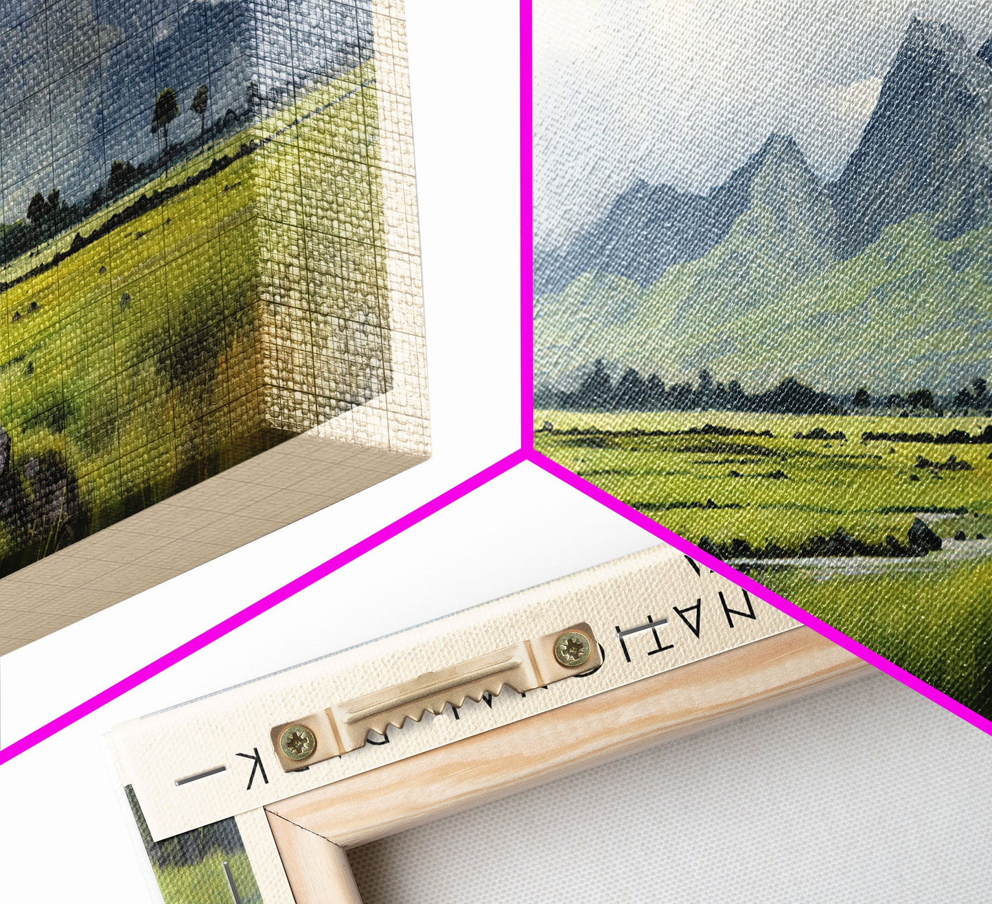 Gunung Rinjani National Park COUNTRY | Framed Travel Poster Canvas Print | Trendy Wall Art | Watercolor Painting | Living Room Art | Unique Art