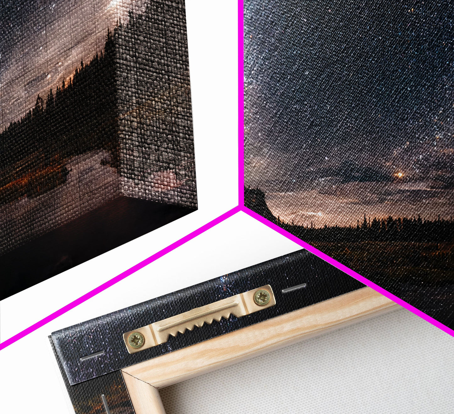 Stars Night Sky Galaxy River Lake Landscape Fine Art Print, Wall Art Print, Wall Décor, Wall Poster