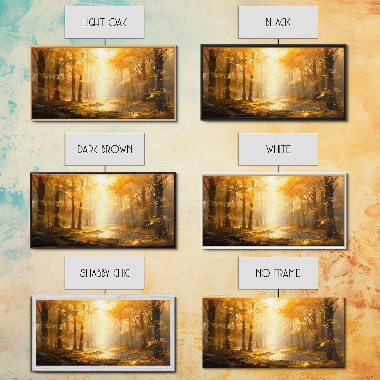 Fall Wall Decor, Forest Wall Art, Trees Art Print, Panoramic Art, Wall Art, Canvas Art, Landscape Art Print, Above Bed Décor, Farmhouse Art