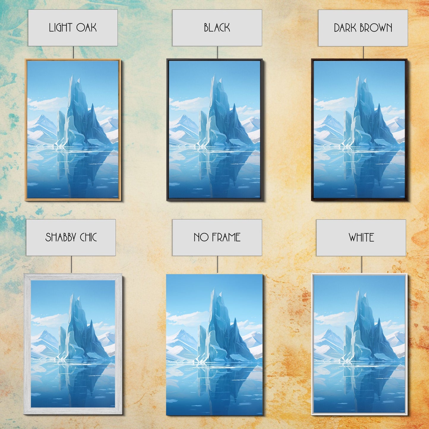 Iceberg Wall Art, Iceland Wall Art, Seascape Wall Print, Canvas Print, Wall Art, Vertical Art, Gift For Family, Above Couch Wall Art