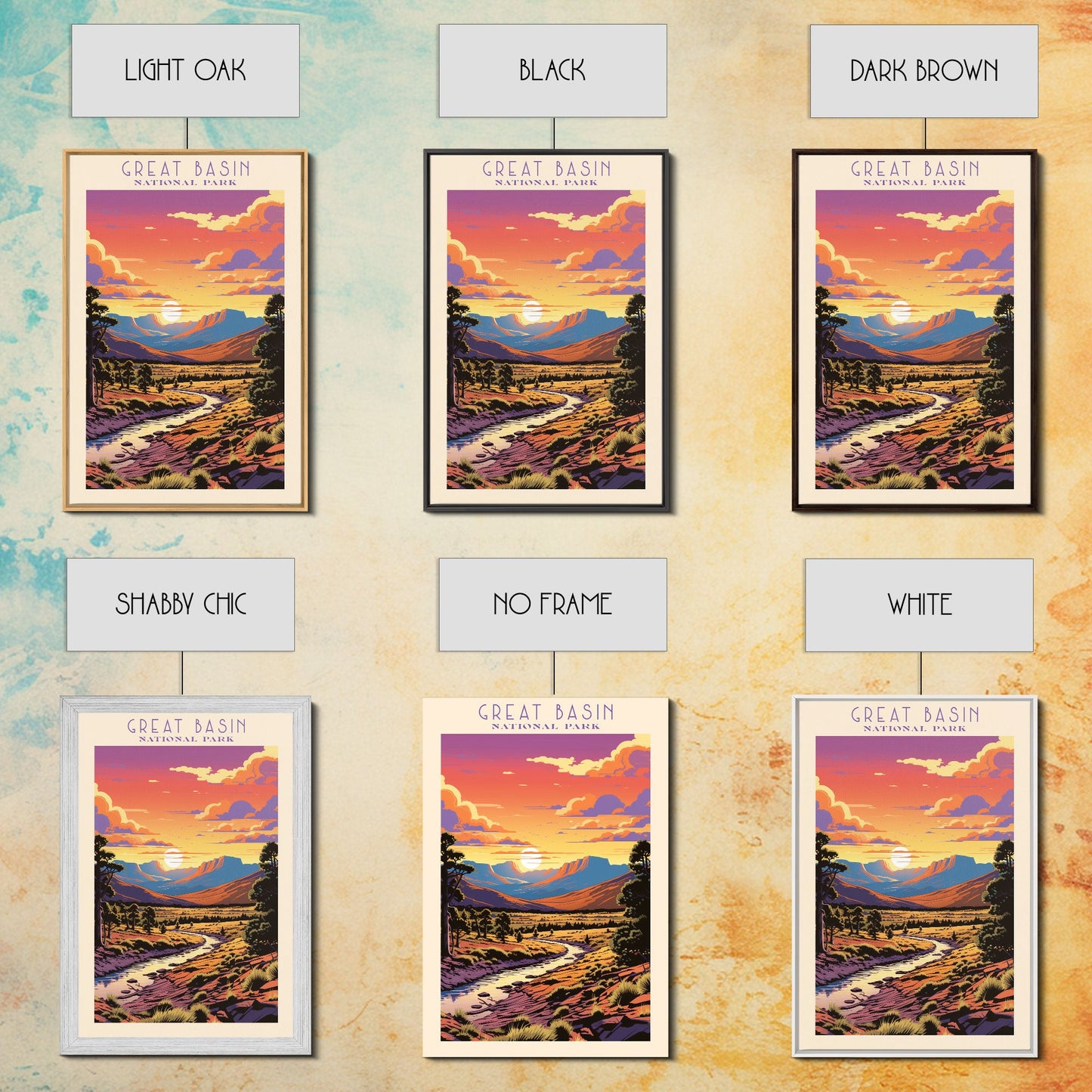 Grand Teton National Park Travel Poster Art, Canvas Print Wall Art, Nevada Travel Art, Midcentury Modern Travel Decor, MCM Wall Art