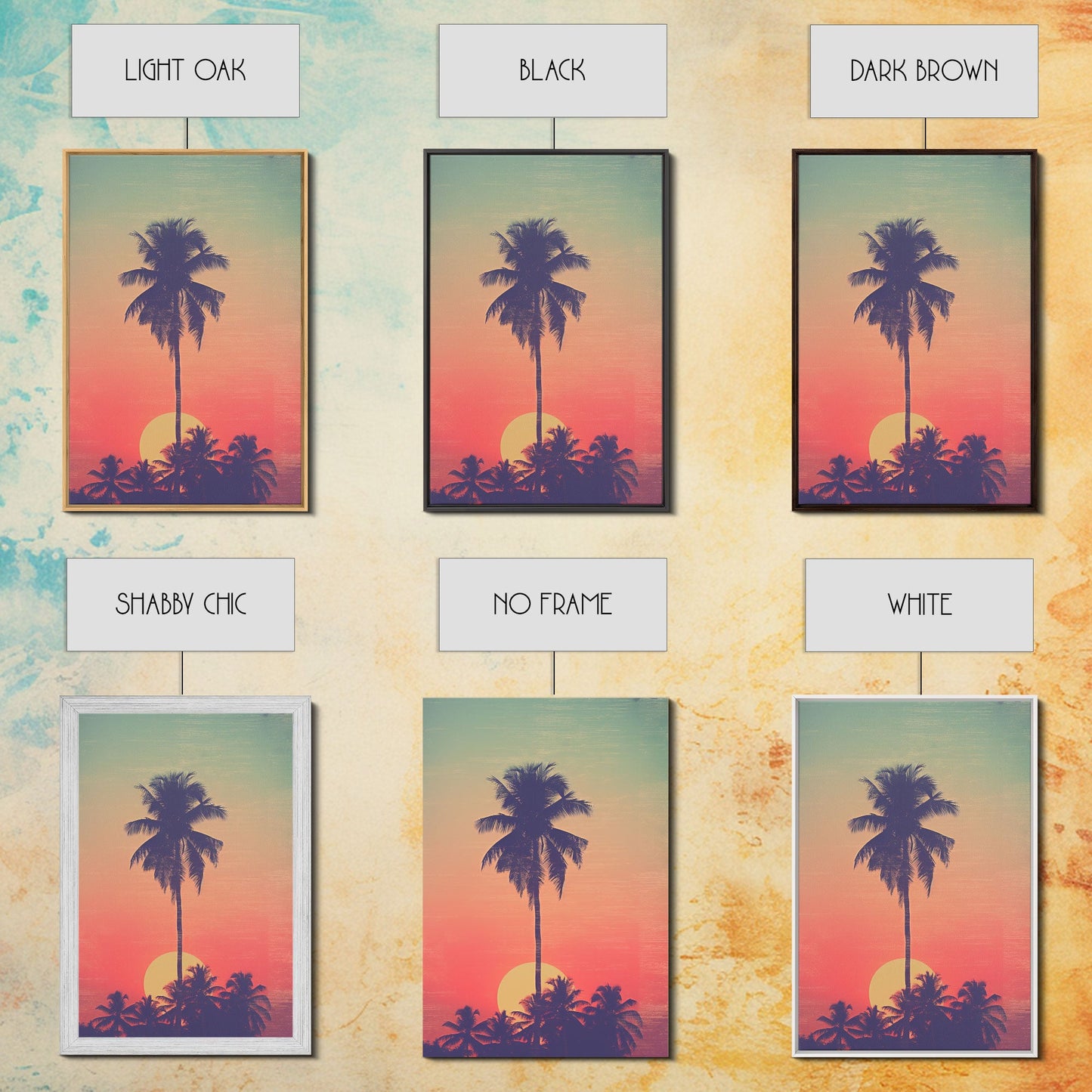 Palm Tree Wall Art, Tropical Wall Art, Minimalist Wall Art, Canvas Print, Wall Hanging, Portrait Art, Tiny House Decor, Dorm Room Art