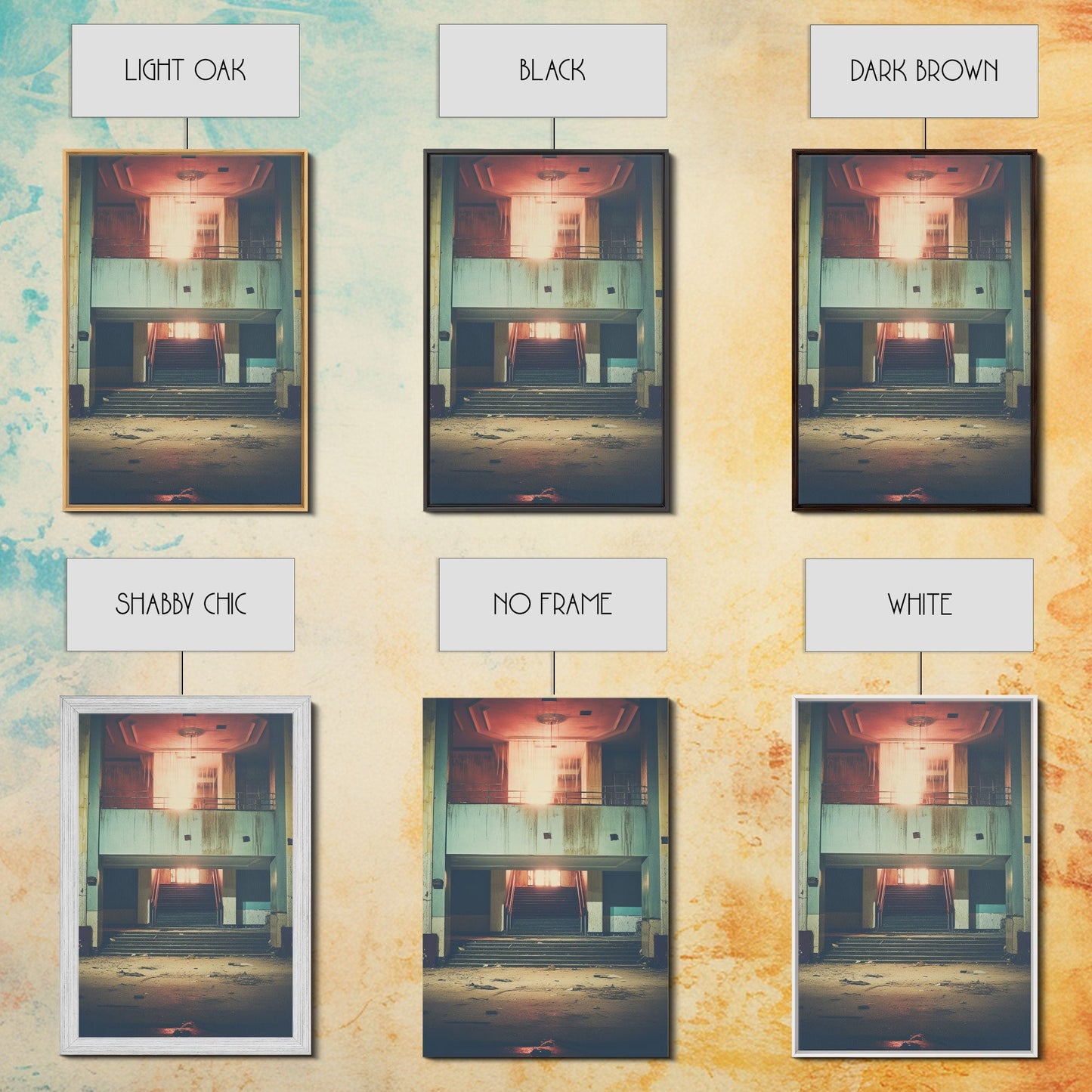 Abandoned Building, Retro Wall Canvas Print, Wall Hanging, Portrait Art, Volleyball Mom, Tiny House Decor, Family Gift, Spooky Room Decor