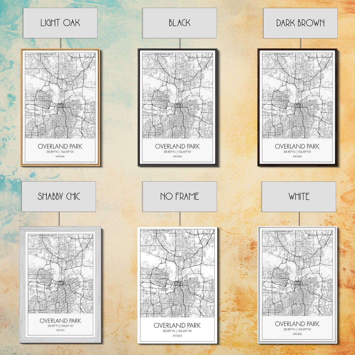 Overland Park Street Map, Kansas Map, City Map Art, Modern Art, Wall Art, Canvas Print, Gift For Her, Bedroom Wall Art, Travel Wall Décor