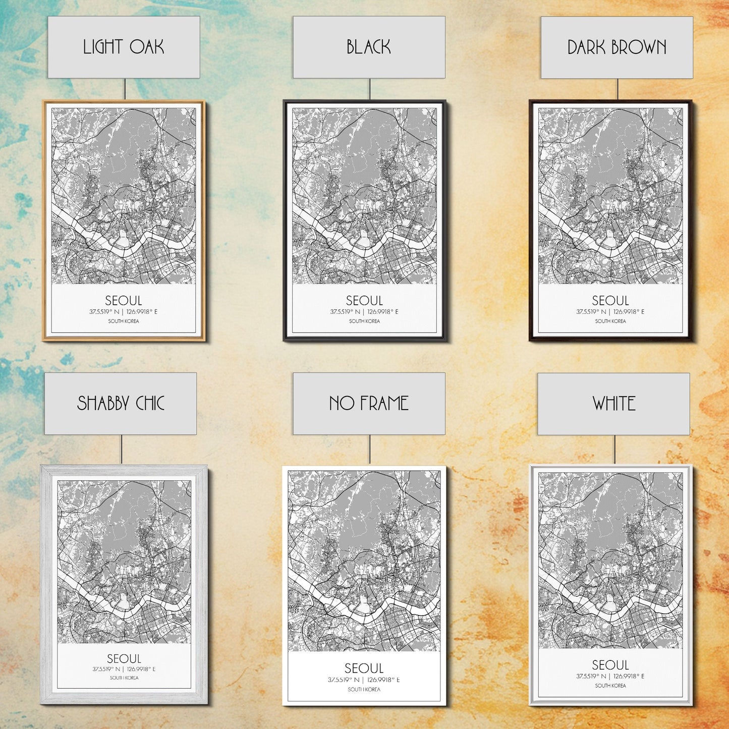 Seoul Street Map, South Korea Map, Asia City Map Print, Minimalist Art, Wall Art, Canvas Print, Travel Gift For Women, Travel Wall Décor