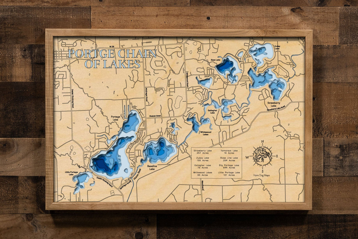 Portage Chain of Lakes in Livingston and Washtenaw Counties, Michigan