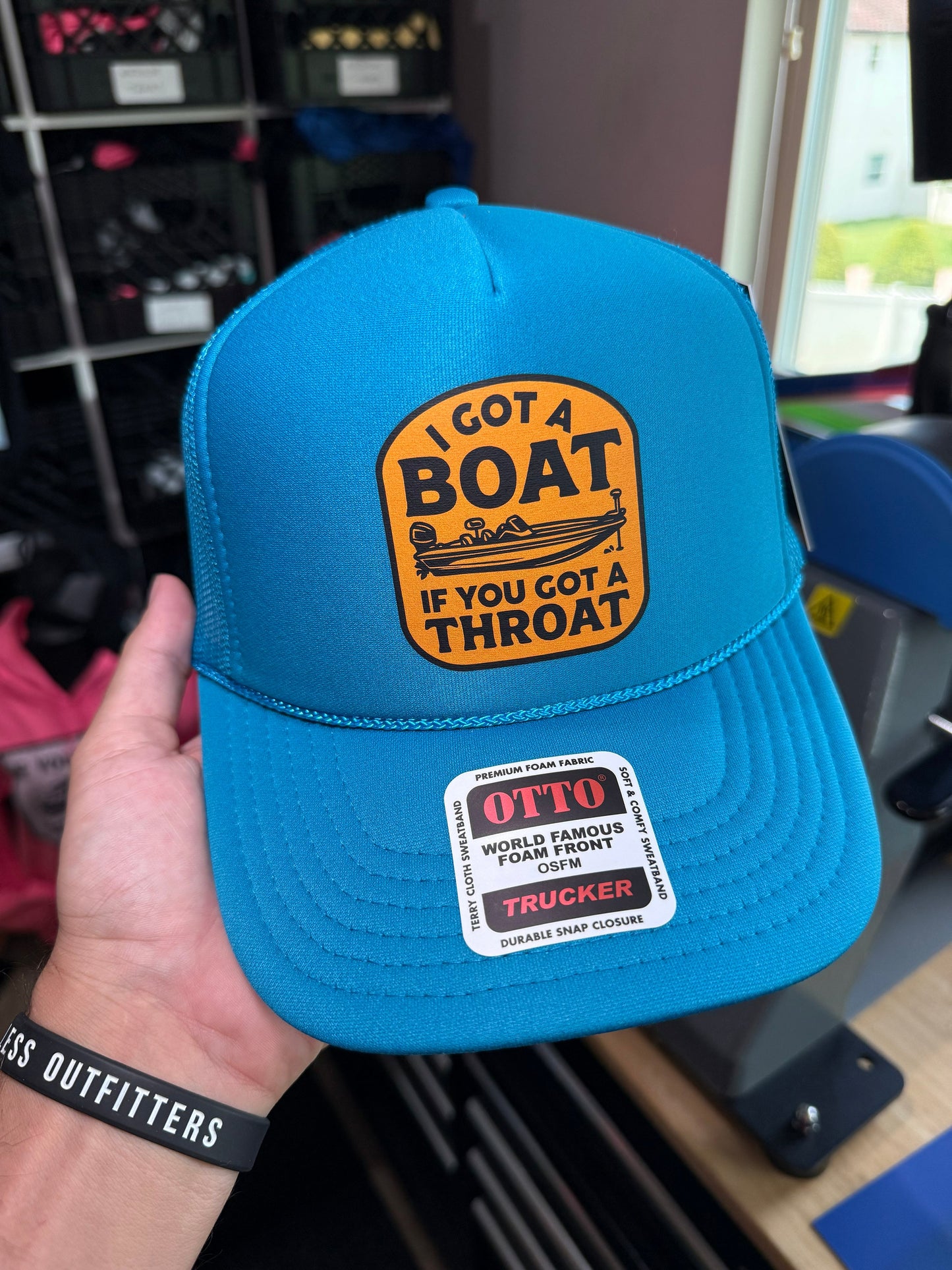 I Got A Boat If You Got A Throat Foam Front Trucker Hat by Luckless Outfitters