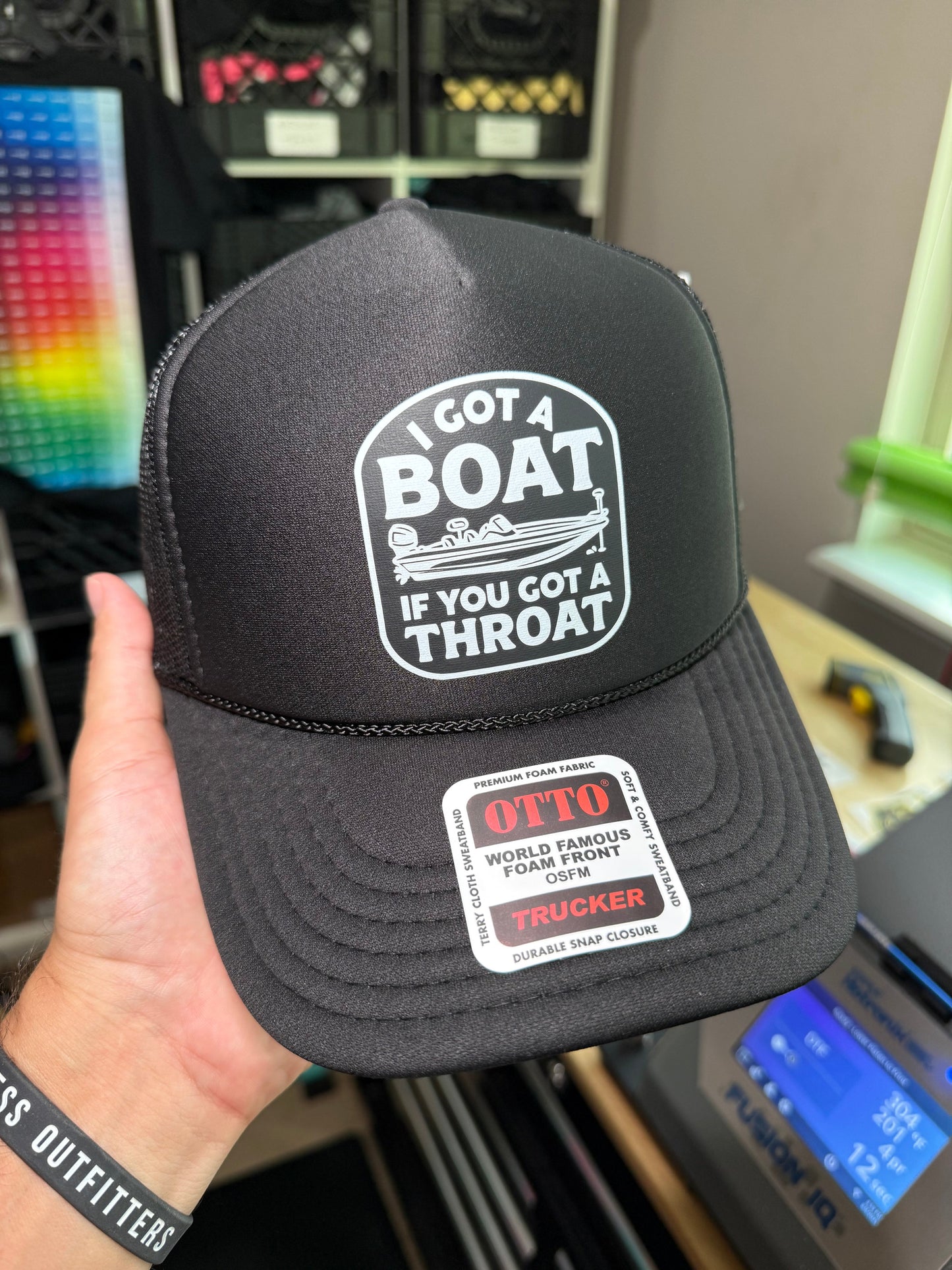 I Got A Boat If You Got A Throat Foam Front Trucker Hat by Luckless Outfitters