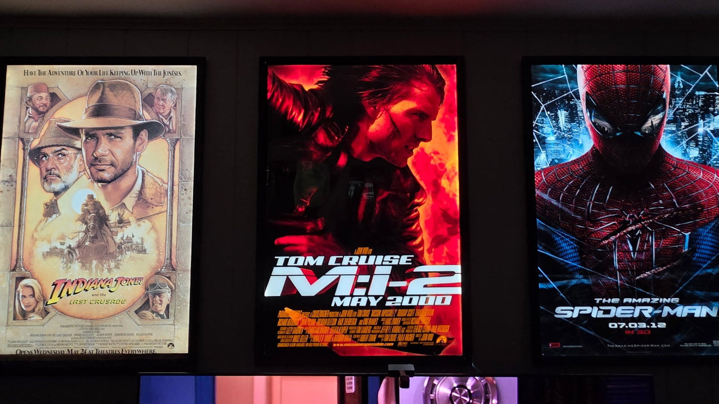 1 Qty Glowbox "World Famous" LED Poster Frame - Select Poster Size: