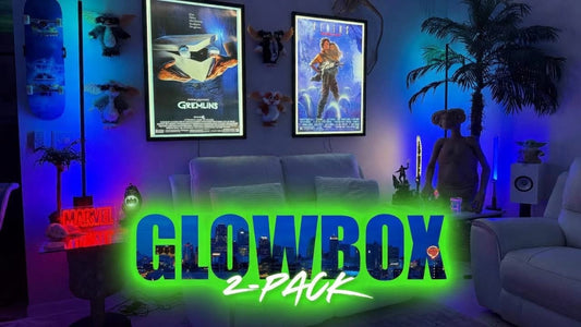 2-PACK Glowbox "World Famous" LED Poster Frames