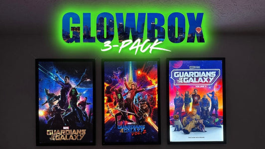 3-PACK Glowbox "World Famous" LED Poster Frames