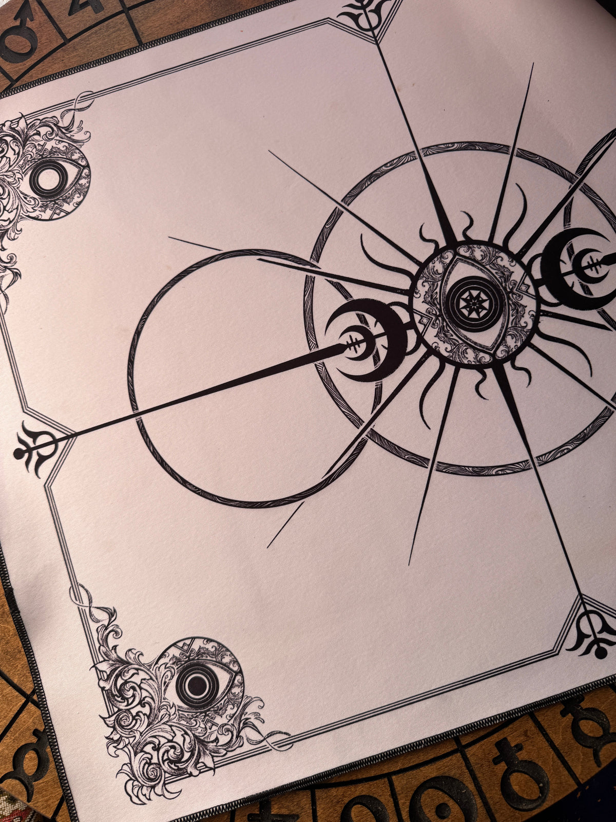 Divination Mat - Charm Casting w/ Instructions (Large: 30”x22”)