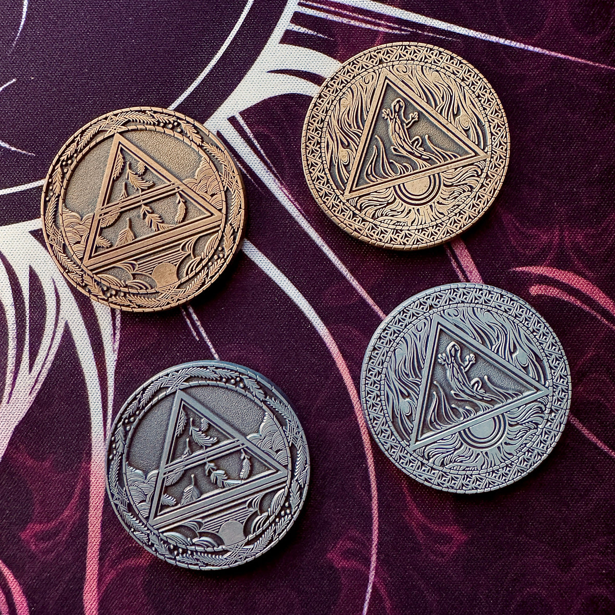 Divination Coins - Set of 8 or Individual Coins