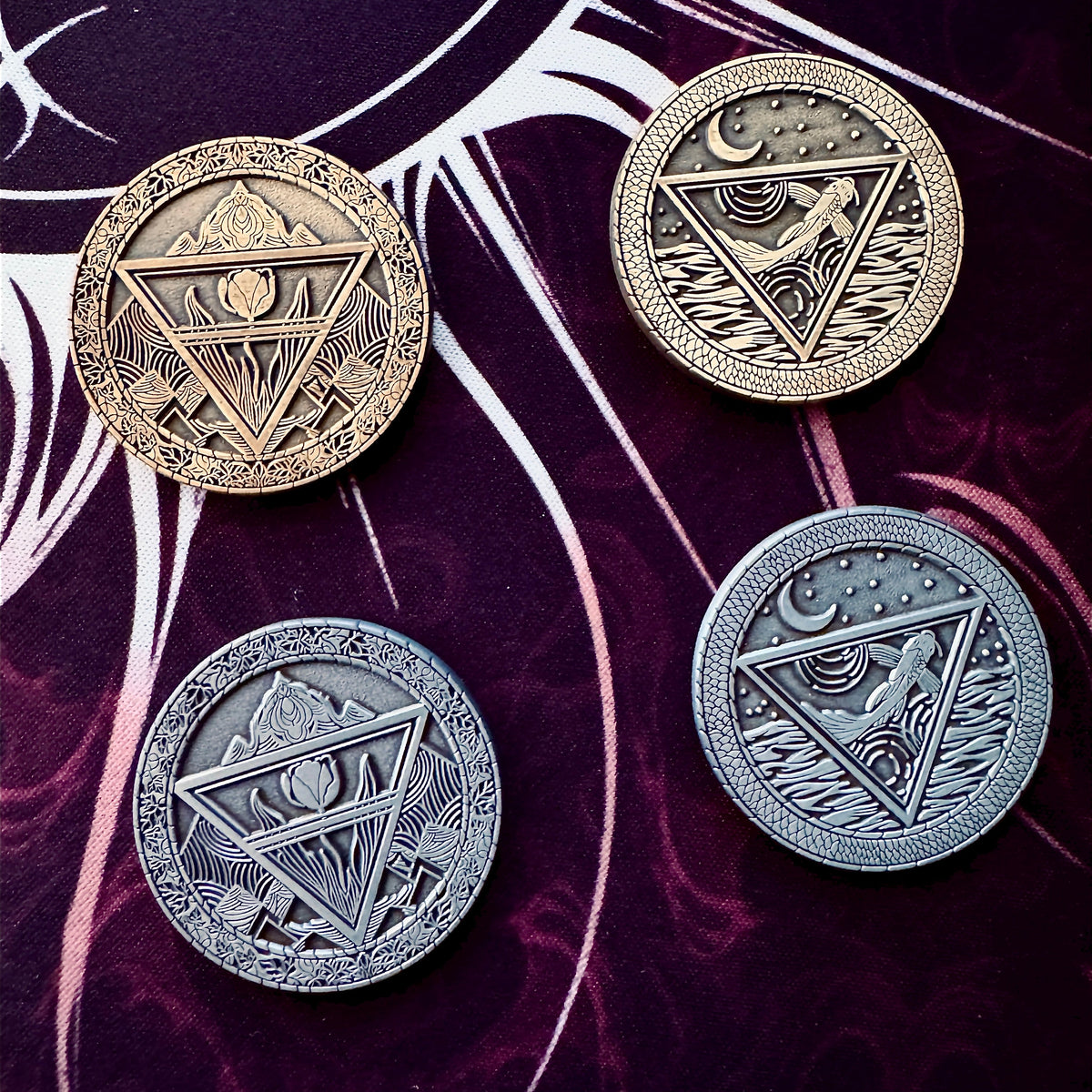 Divination Coins - Set of 8 or Individual Coins